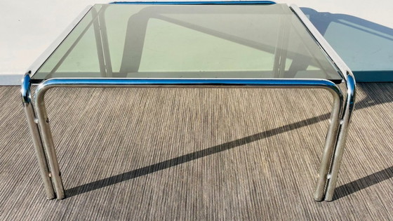 Image 1 of Pair of chrome coffee tables # Vintage 70s # Living Room Tables