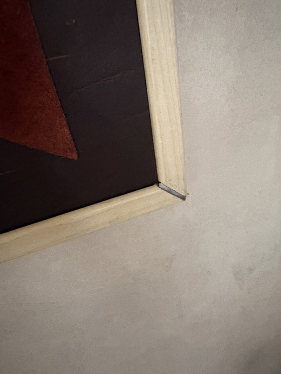 Image 1 of Opera d'arte Benno Heldere Bennoh Pittura in pelle vintage Mid-Century Bussum