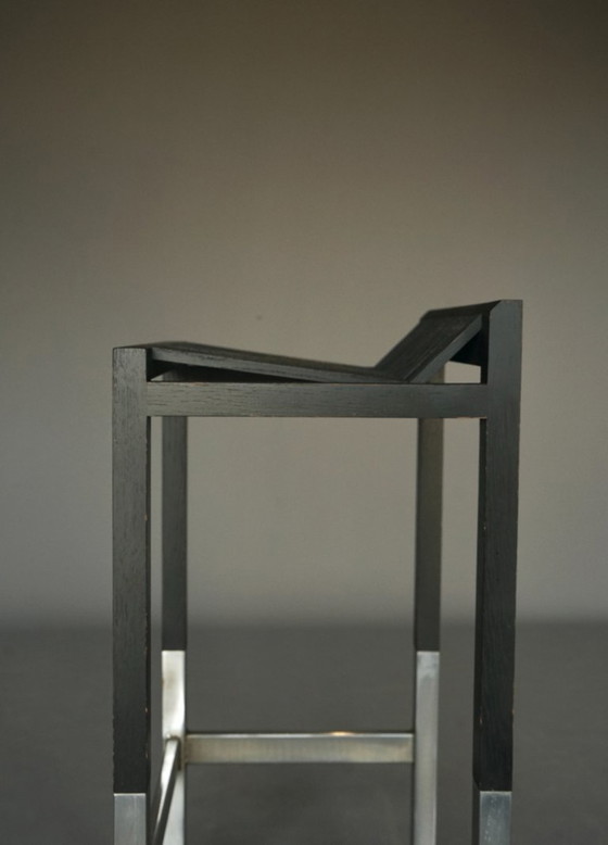 Minimalist Bar Stools by Ruud Jan Kokke, 1980s. Set of 2 – Barstools, Metal (photo 19 of 20)