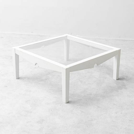 Tavolino vintage in legno laccato bianco e vetro, design italiano degli anni '70. – Libri d'arte, Wood, Glass (photo 4 of 8)