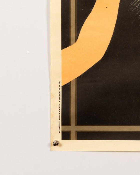 Image 1 of Noveltex – Affiche publicitaire originale vintage de 1950 par Severo Pozzati – Style moderne du milieu du XXe siècle – 97 x 67,5