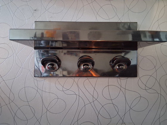 Image 1 of Raro appendiabiti Kartell anni '70, 3 pomelli, appendiabiti a parete con mensola Olaf von Bohr & Marcello Siard