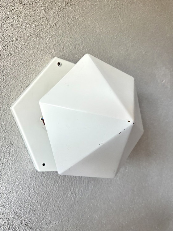 Vintage Kalmar ceiling or wall light, Metal, White (photo 8 of 10)
