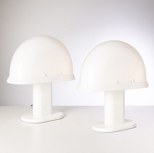2x Rodolfo Bonetto lamps model 4054 published by IGuzzini, Italian design from the 70s