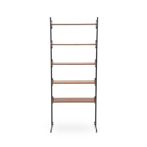 Bookcase with metal uprights, 1950s