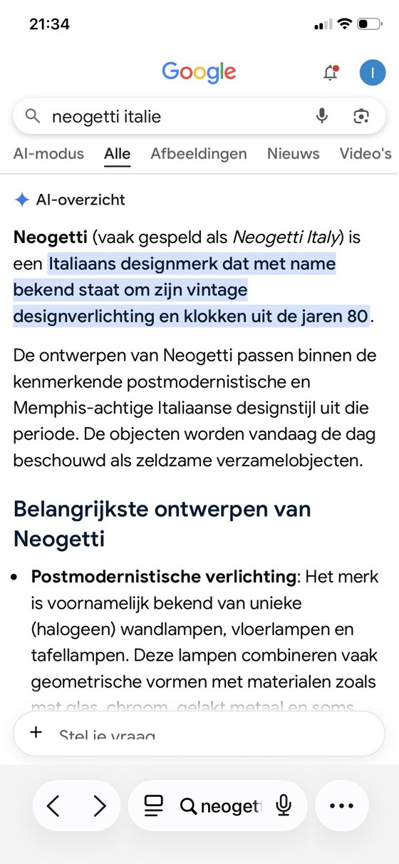 Italienisches Design Licht-Wandobjekt Neogetti – Wandleuchten, Metall (photo 2 of 5)