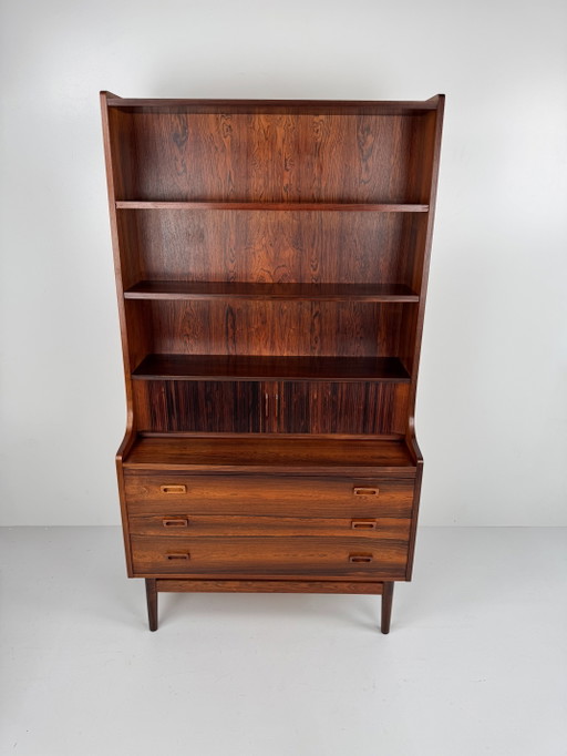 Librería-secreter con escritorio incorporado, Johannes Sorth, Dinamarca, 1966 – boekenkasten, Wood