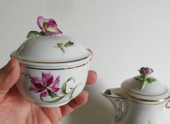 Image 1 of Set da 5 pezzi per moka, porcellana dipinta a mano, di Schierholz, Turingia, anni '50