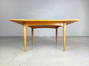 Tavolino da caffè originale di metà secolo, in noce scandinavo, vintage, 1960