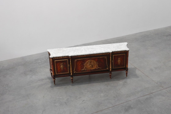 Image 1 of Hoogwaardige 20e-eeuwse mahonie buffetkast in Lodewijk XVI-stijl, E.P. Ehalt, Frankrijk