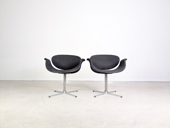 Image 1 of Conjunto de 2 sillones tulipán Artifort Pierre Paulin 1970 negro
