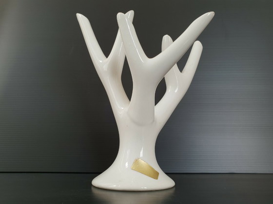 Image 1 of Ceramic Tree Branch Vase, 1960s-1970s Vintage 60s-70s Space Age Pop