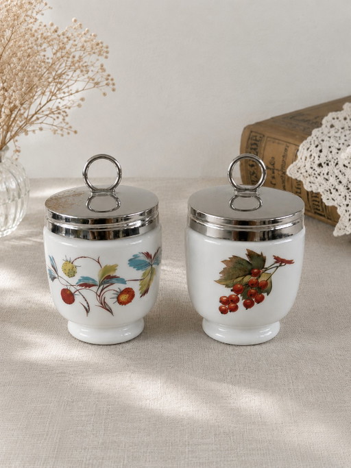 Juego de 2 cubiteras vintage Royal Worcester para huevos – Porcelana – Inglaterra – servies, Porcelain