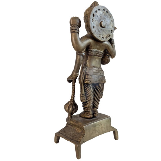 Estatua antigua de bronce de Vishnu del sur de la India, 20 cm – Esculturas, Bronze (photo 6 of 10)
