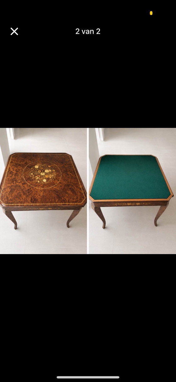 Italiaanse Sorrento Speeltafel Inclusief Roulette Klokje – Bijzettafels, Wood (photo 11 of 13)