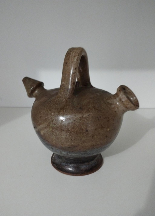  Brocca, Brocca, Barattolo, Cargoulette, Capra, Gres - Ceramica - Antica - Artigianale