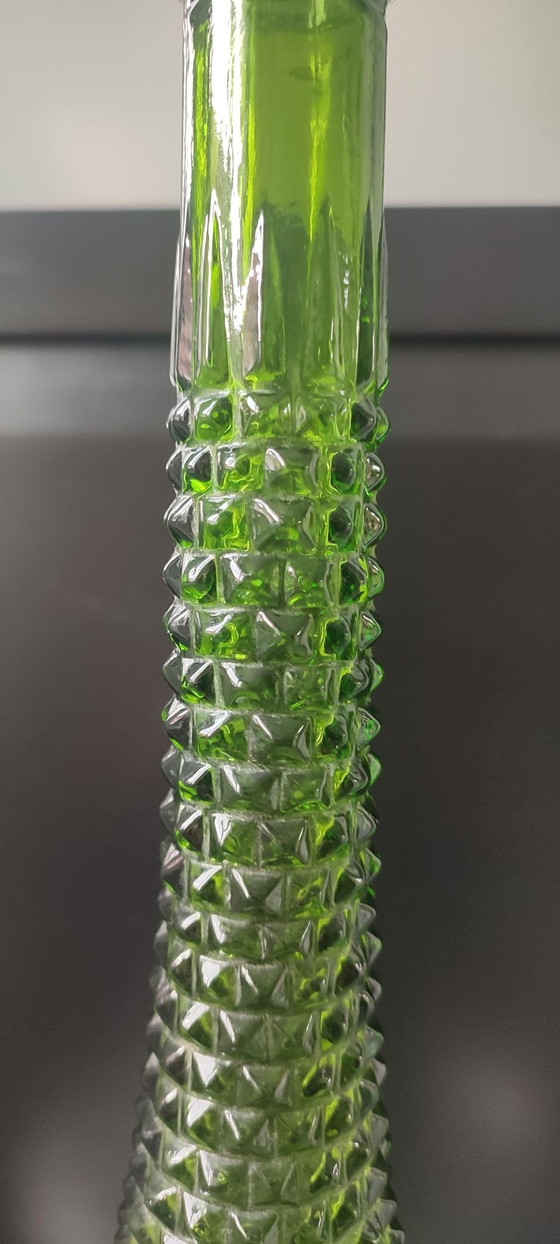 Vaso a bottiglia Empoli verde oliva punta di diamante - 39 cm – Oggetti decorativi, Vetro (photo 2 of 8)