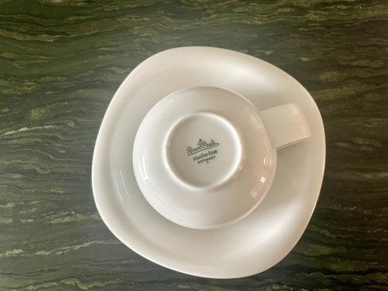 Image 1 of Rosenthal Suomi Weiss - set of 2 cups and 2 saucers -  Round - Ø 8,8 cm - h 4,9 cm - 0,230 l