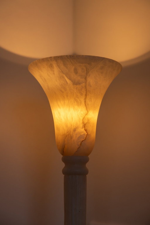 Vintage Spanish Natural Stone Table Lamp Classic Circa 1970