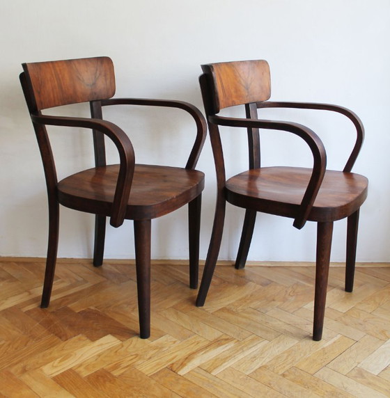 Image 1 of Coppia di sedie Art Déco degli anni '30 di Tatra