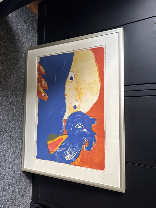 Meerkleurige litho van Mark brusse