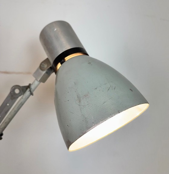 Image 1 of Industriële grijze schaarwandlamp, jaren 60