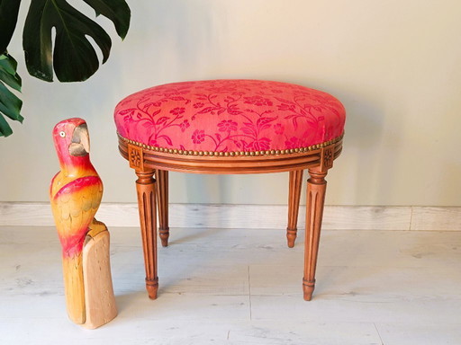 Louis XVI style bench in solid cherry wood