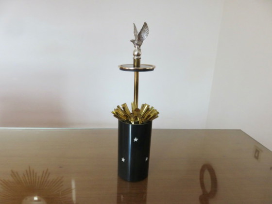 Cigarette dispenser "eagle and stars" 60-70, vintage – Decorative Objects, Metal, Brass (photo 5 of 14)