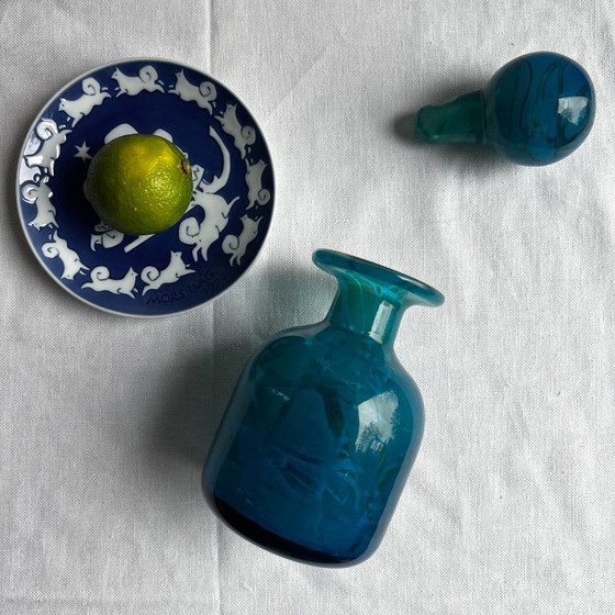 Image 1 of Caraffa in vetro Mdina, serie Ming - Firmata Michael Harris, Malta, 1970