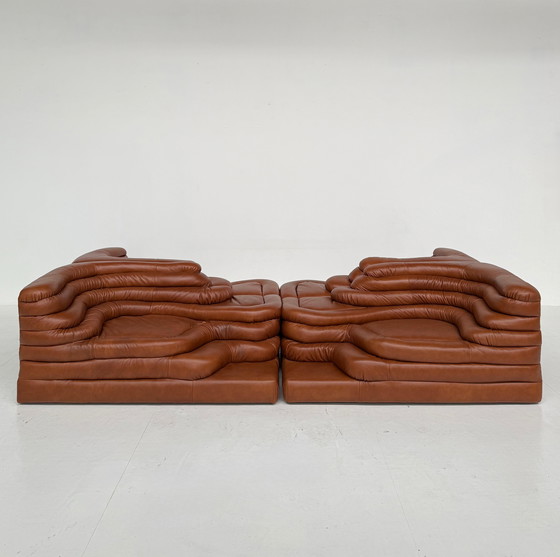 Image 1 of 4-PIECE SET DE SEDE TERRAZZA BY UBALD KLUG IN COGNAC LEATHER
