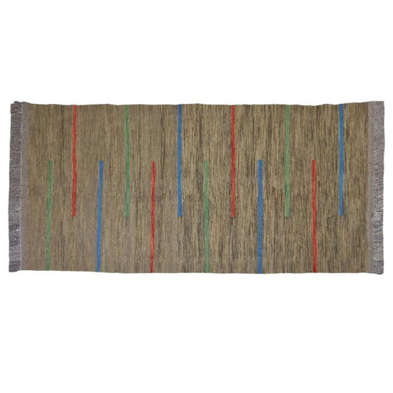 Bruine halloper – Handgesponnen wol – Handgeweven – 230 x 92 cm – Vloerkleden en tapijten, Wool (photo 3 of 5)