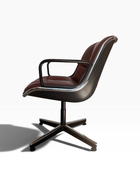 Poltrona Pollock Knoll Pelle Bordeaux, Base a 4 Razze – Poltrone, Leather (photo 4 of 9)