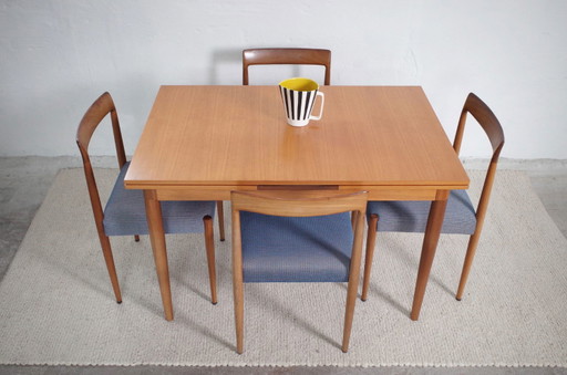 Vintage Esstisch mit 4 Stühlen LÜBKE