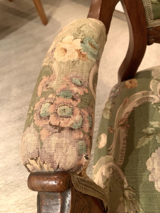 Image 1 of Sedia, poltrona, sedia imbottita, XIX secolo, Luigi Filippo, antica, rococò