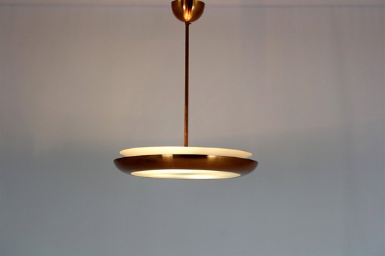Image 1 of Bauhaus UFO-hanglamp van Josef Hurka voor Napako, jaren 1930.
