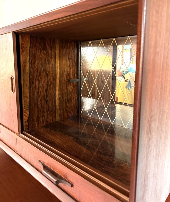 Vintage Deens teakhouten highboard, Højbjerg Møbelfabrik ‘60 – High boards, Glass, Wood (photo 6 of 12)