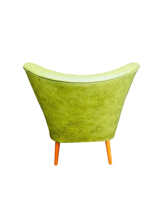 Image 1 of Vintage Groen Cocktailstoeltje / Club Fauteuil Jaren 60