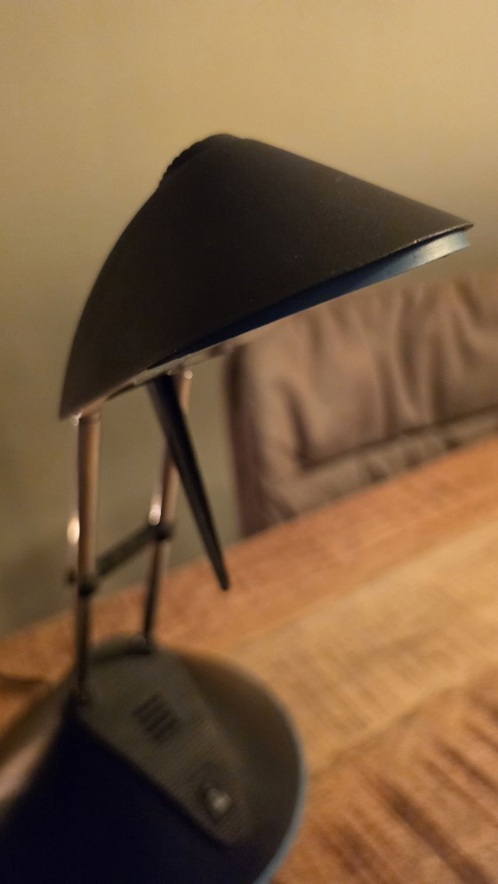 Vintage Massive desk lamp 90s, Metal, Plastic, Black (photo 10 of 15)