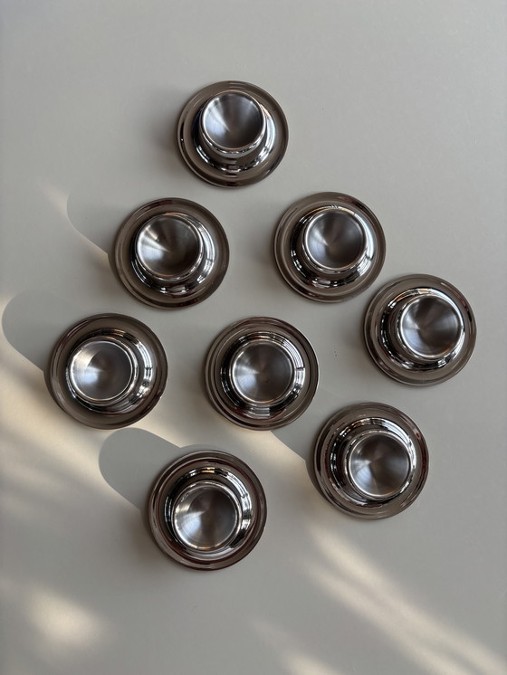 Image 1 of 8 stainless steel egg cups