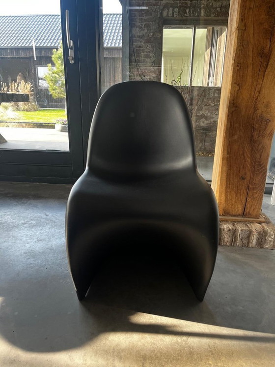Image 1 of 2x Silla Panton original negra (clásico del diseño de Verner Panton, producido por Vitra).