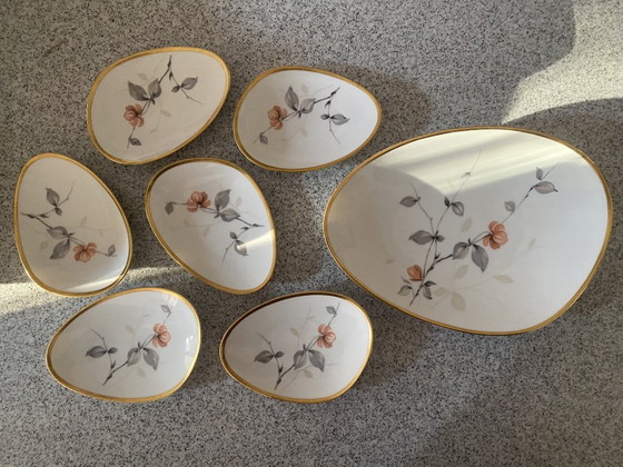 Image 1 of Set di stuzzichini "Uovo Biologico" di KPM Germania, metà del XX secolo - 7 pezzi