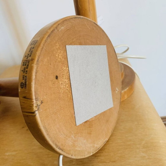Image 1 of Paire de lampes vintage I.M.T. en bois années 70/80