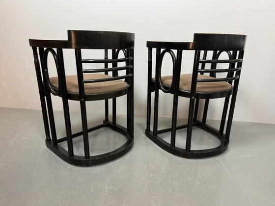 Image 1 of Mid-Century Set of 4 Fledermaus Bauhaus Design Armchairs attributed to Josef Hoffmann for Thonet, Austria 1920s
