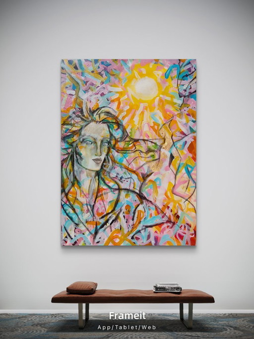 Acrylic painting "sun"