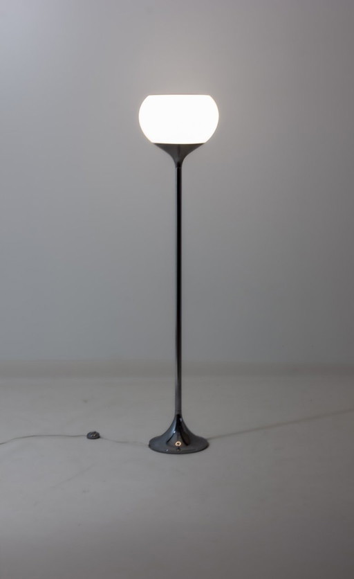 Lampadaire chromé italien