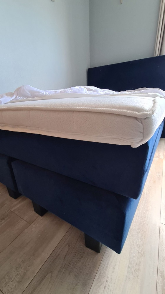 Einzel-Boxspringbett 120cm Französisches Bett – Haco, Einzelbetten, Samt, Stoff (photo 5 of 5)