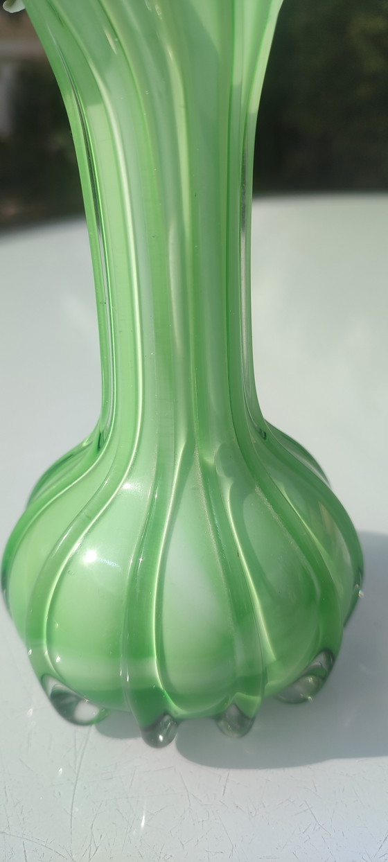 Paar Murano Jack in the Pulpit geblazen glazen Vazen ca.1970 – Murano Glass (photo 10 of 15)