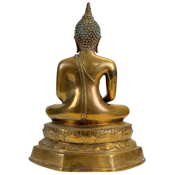 Antieke Thaise Shakyamuni Boeddha met ingelegde ogen - 19e eeuw - 40.5 cm – Beeldhouwkunst (photo 7 of 11)