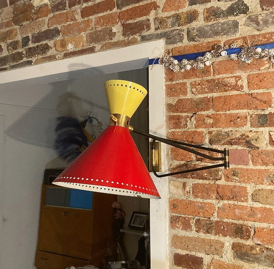 Image 1 of Grande lampada da parete diabolo Lunel