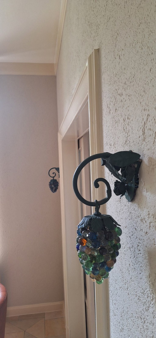 Dos lámparas de pared de Murano